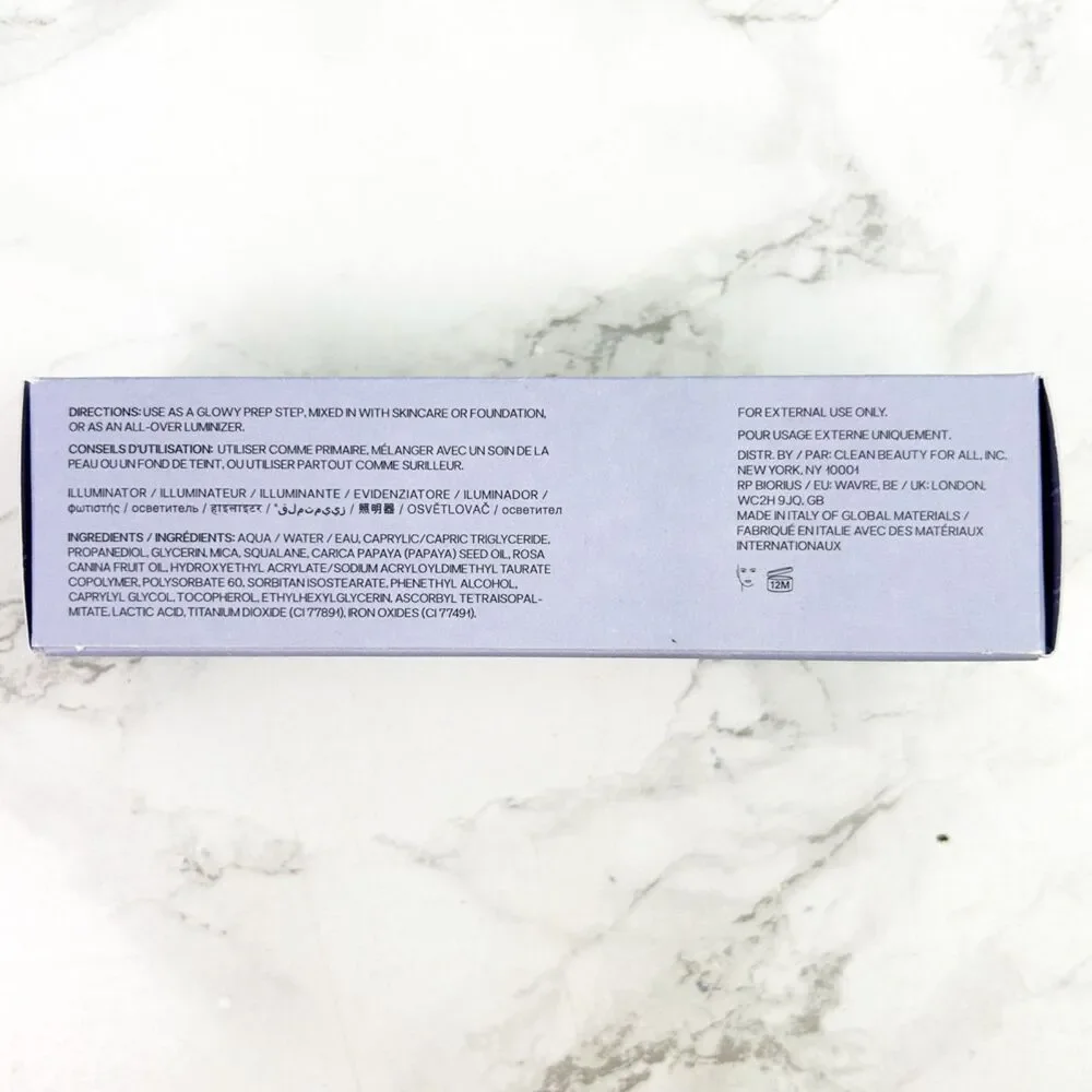 NIB Saie Glowy Super Gel Lightweight Dewy Multipurpose Illuminator in Roseglow